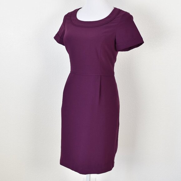 Pendleton Short Sleeve Sheath Dress Purple - 4P - Picture 8 of 10